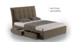 WOODZ MDF King Size Bed Set- Upholstered - Premium Fabric - Image 3