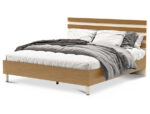 WOODZ MDF King Size Bed  With Metal Legs Jute Fabric - Image 2