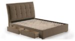 WOODZ MDF King Size Bed Set- Upholstered - Premium Fabric - Image 6