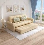 WOODZ Comfortable Leather Sofa Cum Bed -Folding- Multi function -Style Sofa CUM bed - Image 2