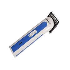 Kemei Km-2168 Rechargeable Electric Hair Clipper & Trimmer White & Blue
