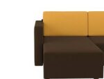 WOODZ L Shape Sofa Echo Corner Left Chase In Brown And Gold Colour - Image 3