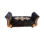 WOODZ 2 Seater Velvet Jute Silk Leather Folding Storage