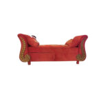 WOODZ 2 Seater Velvet Jute Silk Leather Folding Storage - Image 2
