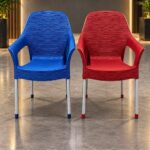 WOODZ Plastic Chair || Outdoor Chair || Garden Chair Metal Legs