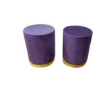 WOODZ Puffy wooden square/round ottoman stool/seat in multiple colors - Image 3