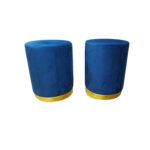 WOODZ Puffy wooden square/round ottoman stool/seat in multiple colors - Image 5