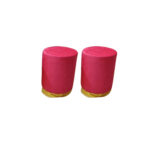 WOODZ Puffy wooden square/round ottoman stool/seat in multiple colors - Image 6