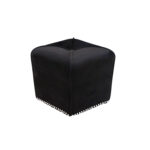 WOODZ Puffy wooden square/round ottoman stool/seat in multiple colors - Image 7
