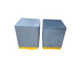 WOODZ Puffy wooden square/round ottoman stool/seat in multiple colors - Image 8