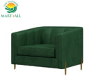 WOODZ Sofa Set 6 Seater - Velvet - (3+2+1) - Lush Green Color - PER SEAT - Image 2