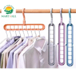 9 Hole Magic Rotating Hanger | Smart Cloth Organizer