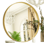 Modern Minimalist Circle Mirror - Aluminum Alloy Metal Frame - 30" - Image 2