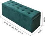 Modern Home Storage Ottoman Bench - Velvet Upholstered - Image 2