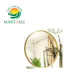 Modern Minimalist Circle Mirror - Aluminum Alloy Metal Frame - 30"