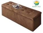 Modern Home Storage Ottoman Bench - Velvet Upholstered