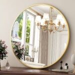 Modern Minimalist Circle Mirror - Aluminum Alloy Metal Frame - 30" - Image 3
