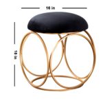 Ring Ottoman puffy - Metallic Ring Golden Legs - Home Decor - Furniture - Image 2
