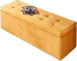 Modern Home Storage Ottoman Bench - Velvet Upholstered - Image 6