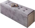 Modern Home Storage Ottoman Bench - Velvet Upholstered - Image 7