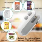 Plastic Bag Sealer Mini Portable USB Heat Bag Sealing Machine - Food Packaging Heat Sealer (2 in 1) Rechargeable - Image 2