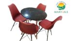 Chair & Table Set – (4+1) Cafe Set – Restaurant Set – Imported Table & Chair - Metal/Wooden - Image 2