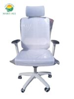 Computer Chair – High Back– Office Chair – Study Chair – White Hydrolic & Nylon – Imported
