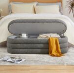 WOODZ Ottoman Puffy – Ottoman Bench – Seathi - OVAL - Image 2