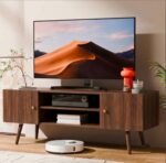 Elegant TV Stand with Storage Cabinets & Open Shelves - CONSOLE - RACK