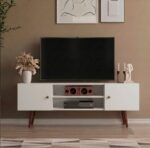 Elegant TV Stand with Storage Cabinets & Open Shelves - CONSOLE - RACK - Image 3