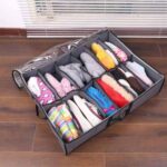 Under bed Shoe Organizer 12 pairs Non-woven fabric 