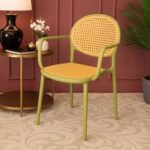 Cane Charm Chair  - Molded Plastic - Cane Style - Woven Design - Image 2
